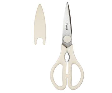 NULAS Kitchen Scissors for Food, Heavy Duty Come Apart Poultry Shears for Cooking, All Purpose for Cutting Chicken, Meat, Fish & Vegetables (Cream, 8.35 Inch)